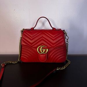 Gucci GG Small Leather Marmont Matelassé Shoulder Bag